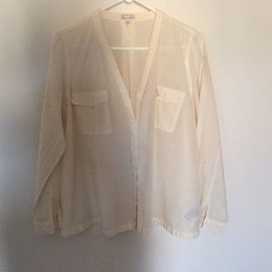 Gap silk button down shirt